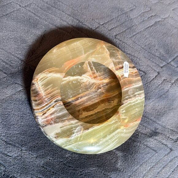 Gorgeous Natural Stone Ashtray or Trinket Box Heavy BRAND NEW Great Gift - Picture 3 of 12